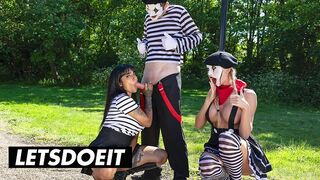 Sexy Street Mimes bemutatja: Szívdöglesztő édeshármas orbitális mellekkel és gigászi farkakkal a LetsDoeIt csatornán